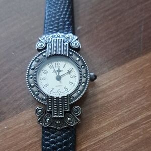 Vintage Jupiter Quartz Black Watch With Black Crystal.